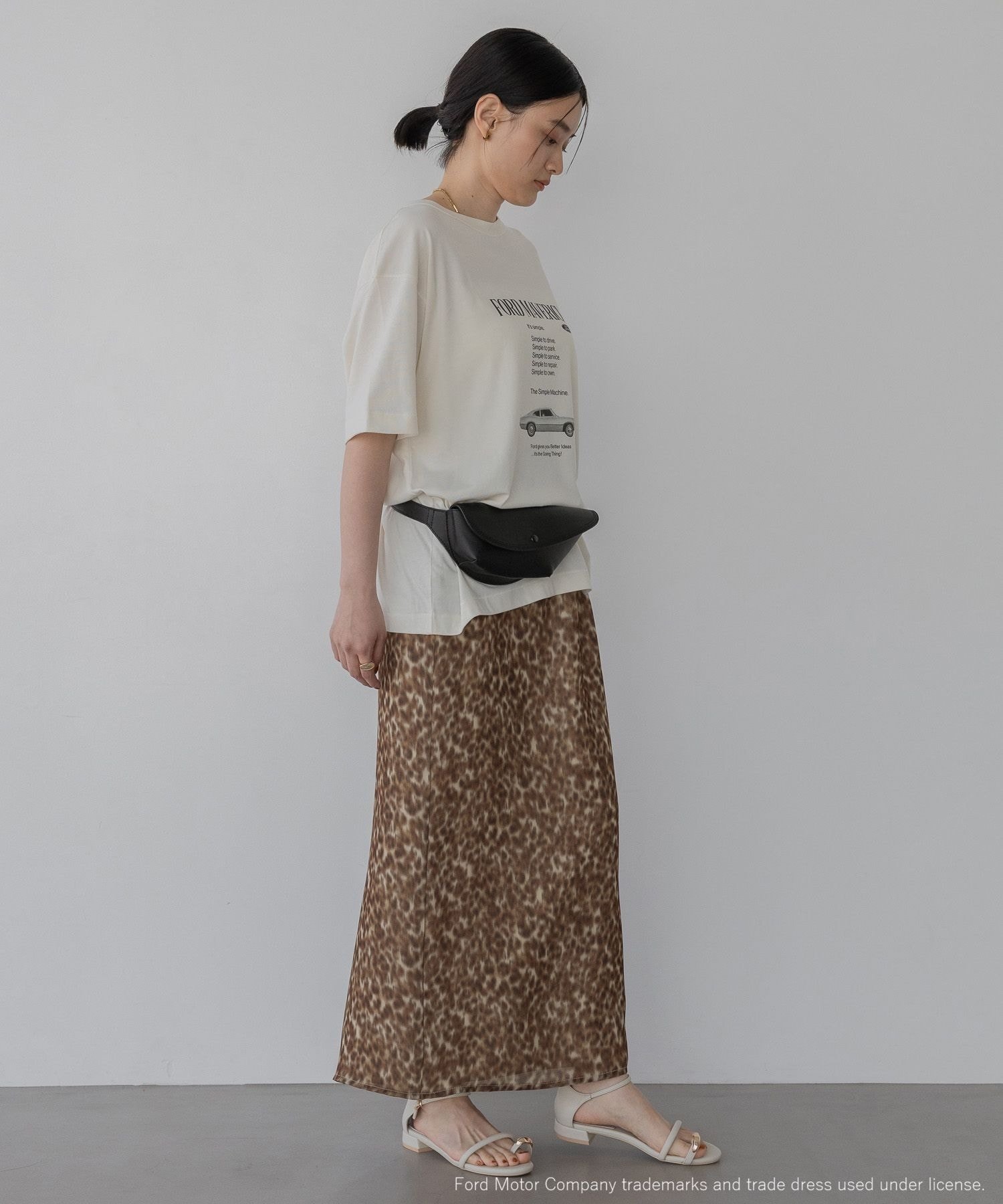 FORD_S/STEE アパートバイ トップス カットソー・Tシャツ グレー ホワイト