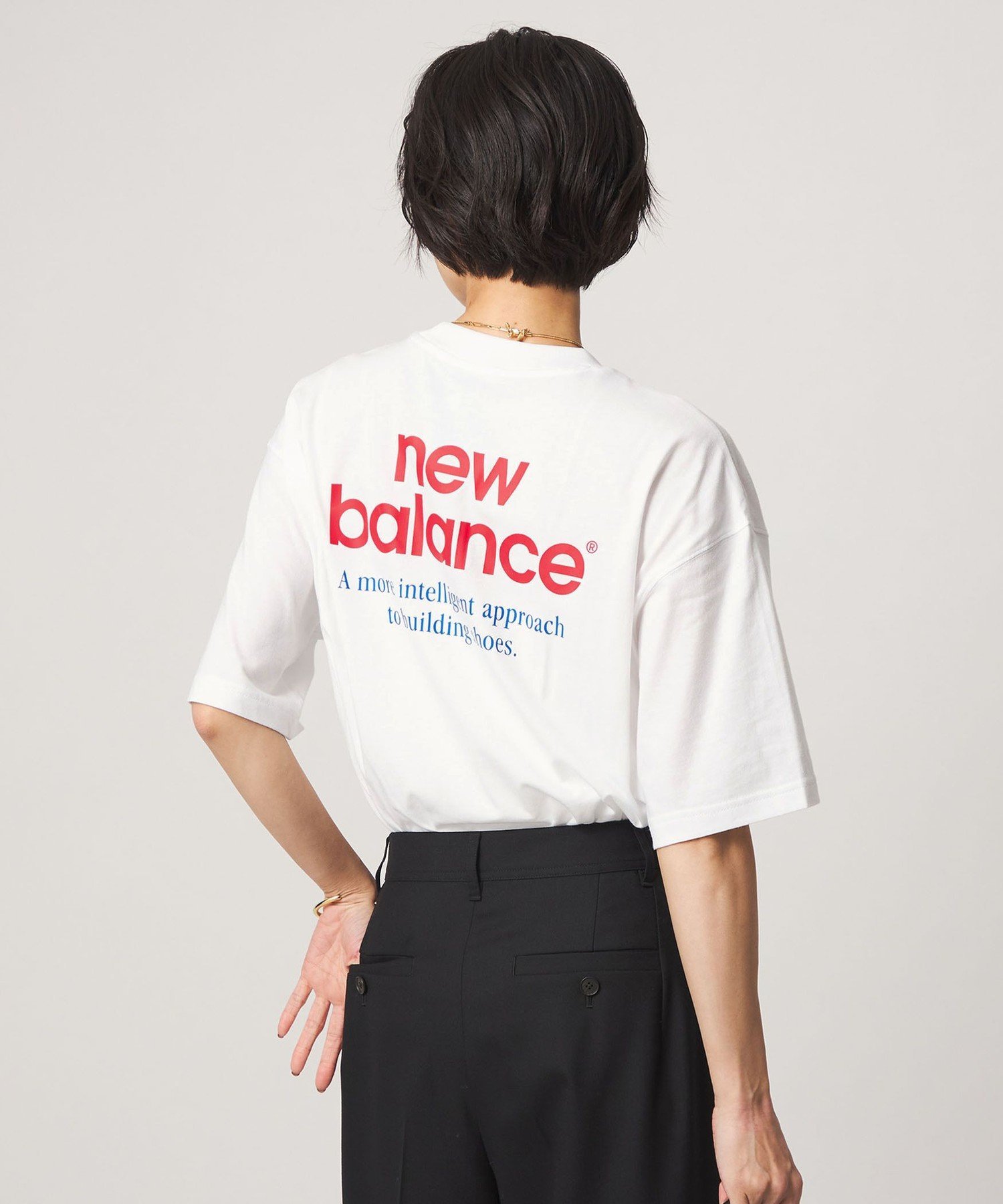 ＜New Balance＞グラフィック Tシャツ ユナイテッドアローズ グリーンレーベルリラクシング トップス カットソー・Tシャツ ホワイト ブラック