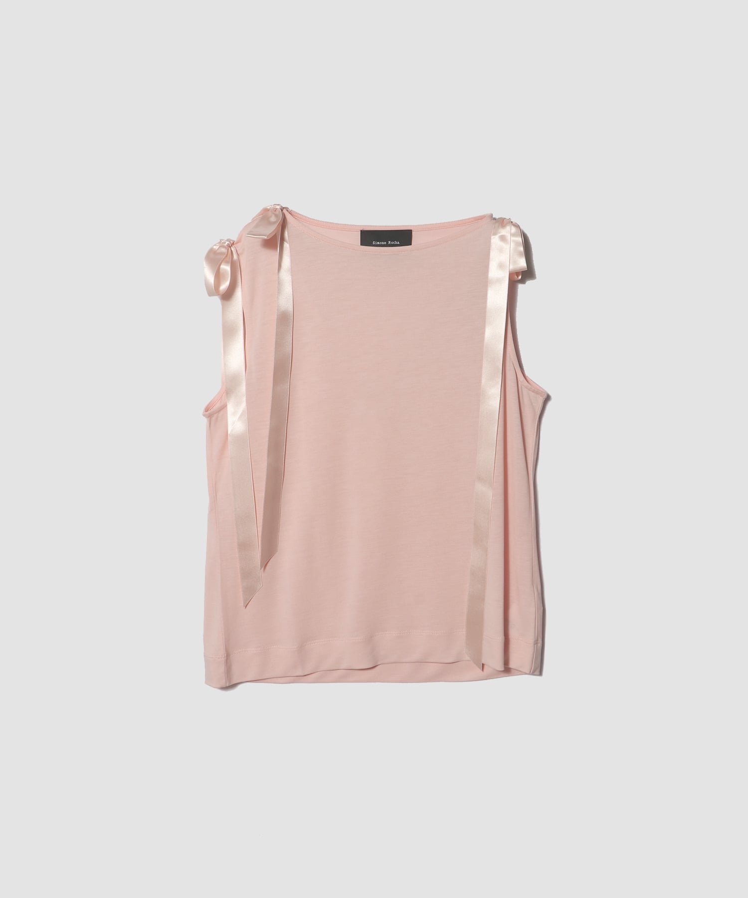 Simone Rocha SIMONE ROCHA / リボンテールタンクトップ エストネーション トップス ノースリーブ・タンクトップ ブラック ホワイト ピンク