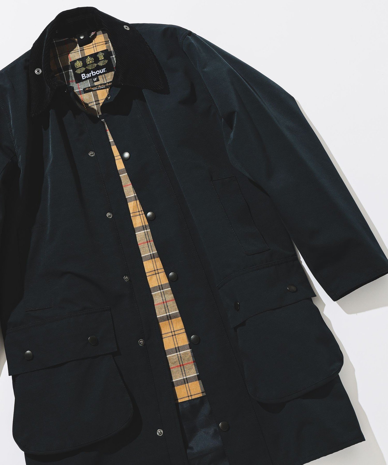 BEAMS MEN 【撥水 透湿 防風】Barbour BEAMS PLUS / 別注 BORDER 2Layer Classic Fit バブアー 24SS 春アウター スプリンコート ビームス メン ジャケット アウター その他のジャケット アウター ネイビー【送料無料】