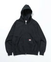 BEN DAVIS / WHITE LABEL HEAVY SWEAT ZIP HOODIE ナバル トップス パーカー フーディー ブラック グレー ホワイト ブラウン グリーン【送料無料】