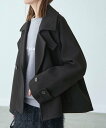 【SALE/50%OFF】ROPE' PICNIC ジャージメルトン&ツィードスタンドカラーショートコート ロペピクニック ジャケット・アウター その他のジャケ...