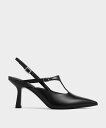 【SALE/30%OFF】CHARLES & KEITH カットアウト ポインテッドトゥスリングバックパンプス チャールズアンドキース シューズ・靴 パンプス シルバー ブラック【送料無料】
