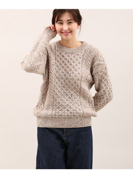 Maison de Beige aran craftsクルーネックケーブルニット【LaLaBegin12月号掲載】 メゾンドベージュ ニット【送料無料】