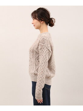 Maison de Beige aran craftsクルーネックケーブルニット【LaLaBegin12月号掲載】 メゾンドベージュ ニット【送料無料】