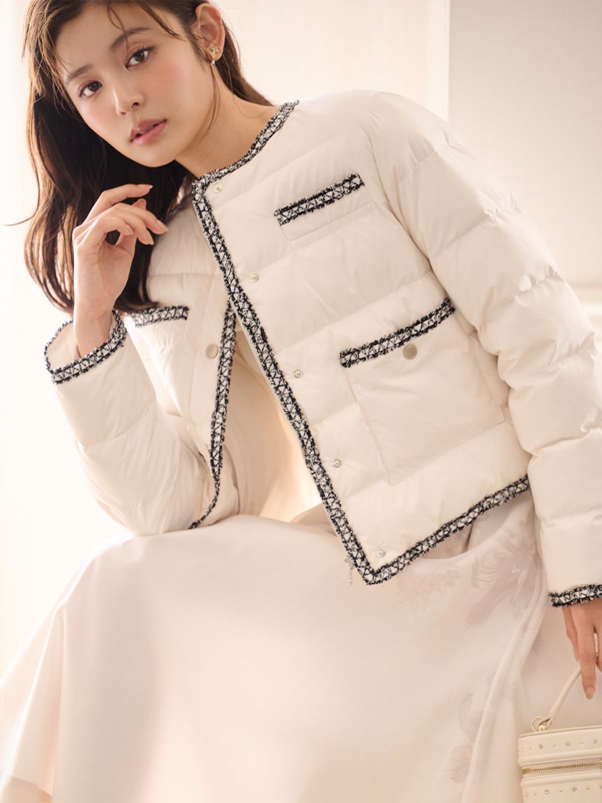 CELFORD トリムデザインキルティングジャケット セルフォード ジャケット・アウター テーラードジャケット・ブレザー ブラック【送料無料】のサムネイル