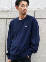 【SALE/40%OFF】BEAMS MEN LACOSTE / ワンポイント クルーネック スウェット ビームス メン カットソー スウェット ネイビー ベージュ グレー【送料無料】