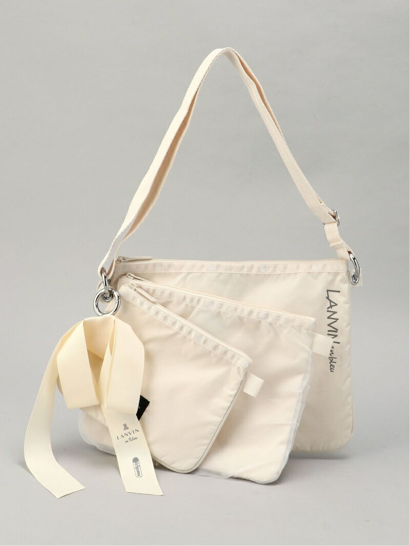 【SALE／60%OFF】LANVIN en Bleu LeSportsacコラボポーチ ランバンオンブルー 財布・ポーチ・ケース ポーチ ホワイト ブラック【送料無料】のサムネイル