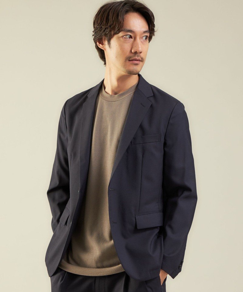 【SALE／50%OFF】UNITED ARROWS green label relaxing TWサージ NT 2B ジャケット -ウォッシャブル・ストレッチ- ユナイテッドアローズ アウトレット ジャケット・アウター テーラードジャケット・ブレザー ネイビー グレー ブラウン【送料無料】