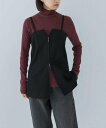 【SALE/65%OFF】URBAN RESEARCH 2wayジップビスチェ アーバンリサーチ トップス キャミソール ブラック グレー【送料無料】