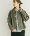 【SALE/47%OFF】URBAN RESEARCH ITEMS コットンショートブルゾン アーバンリサーチアイテムズ ジャケット・アウター ブルゾン・ジャンパー ベージュ ネイビー【送料無料】