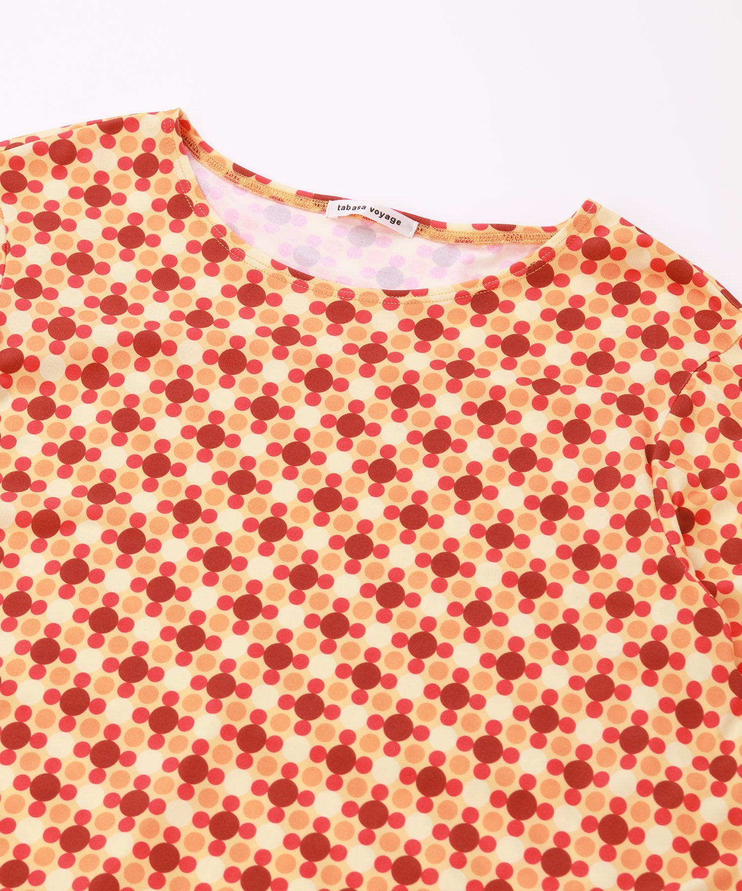 【SALE／50%OFF】tabasa voyage ドットチェックプリントチュニック タバサ ワンピース・ドレス チュニック レッド【送料無料】