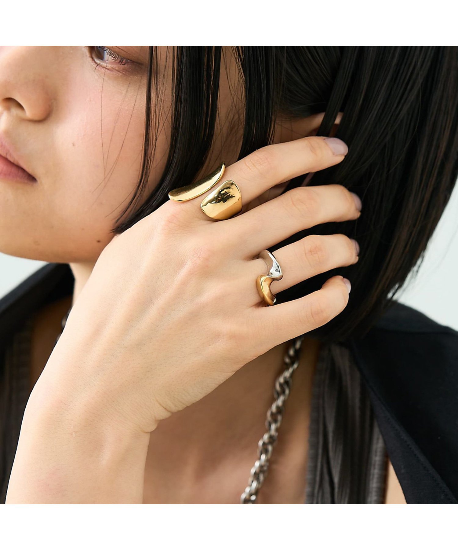 collex 【dignif】スリットメタルリング コレックス アクセサリー・腕時計 リング・指輪 ゴールド シルバー【送料無料】