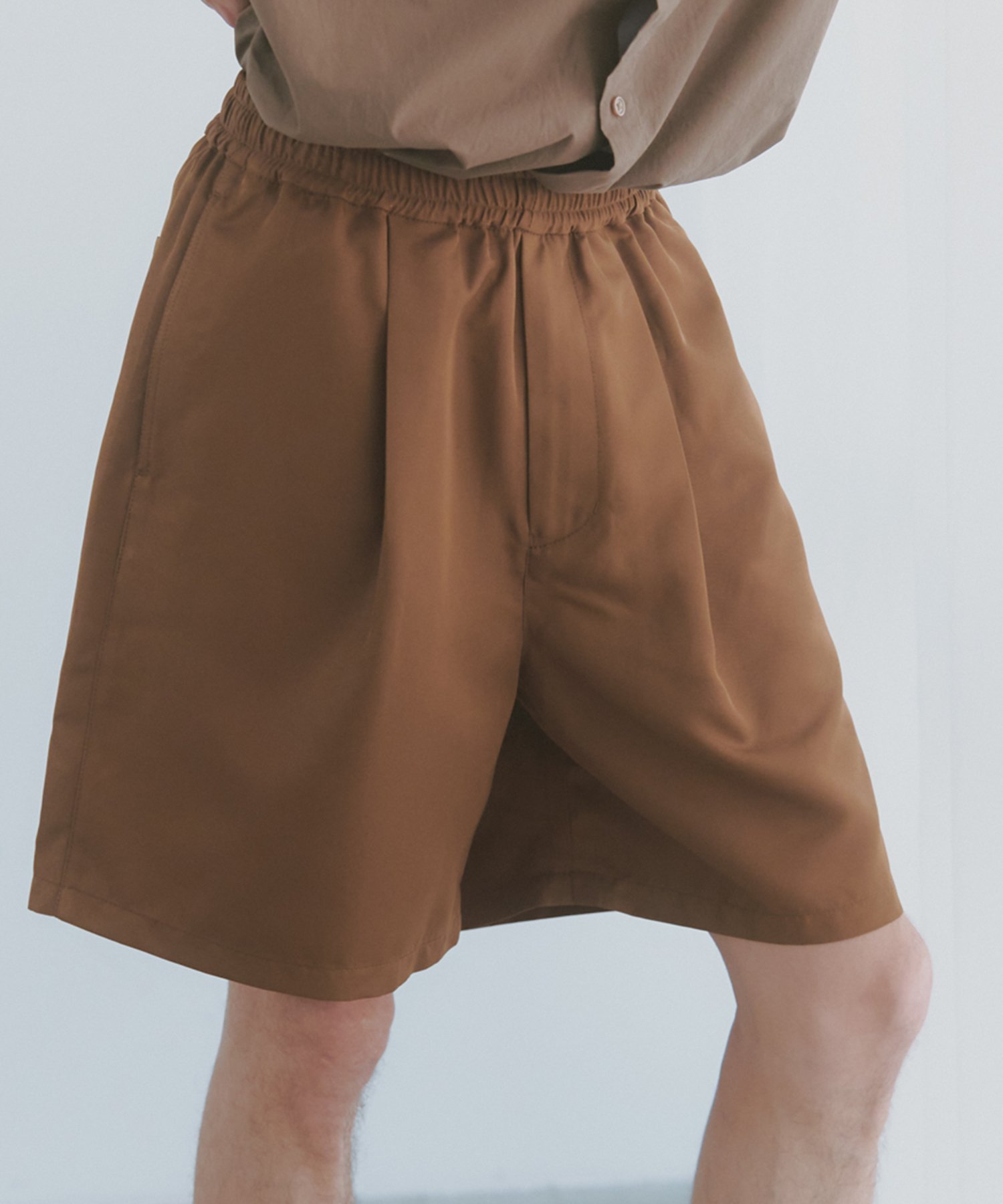 NewAnce NewAnce/Twill Tuck Shorts タックワイドショーツ セットアップセブン パンツ その他のパンツ ブラウン ブラック ネイビー グリーン