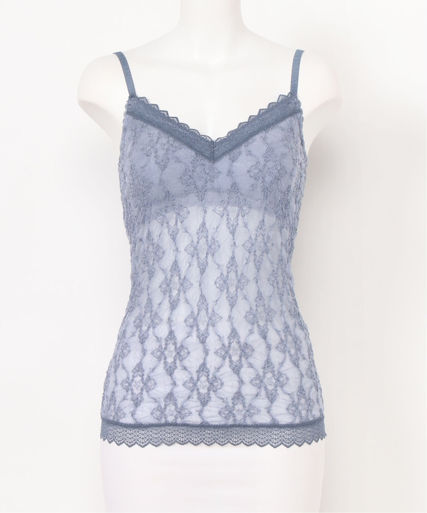 KID BLUE (W)25シャーリングレース カップ付キャミソール キッドブルー インナー・ルームウェア その他のインナー・ルームウェア グリーン ブルー ピンク