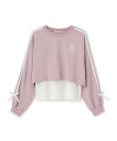 mezzo piano Junior 8143213:サイドライン&リボン長袖Tシャツ タンクトップセット ナルミヤオンライン トップス カットソー・Tシャツ ピンク ホワイト【送料無料】