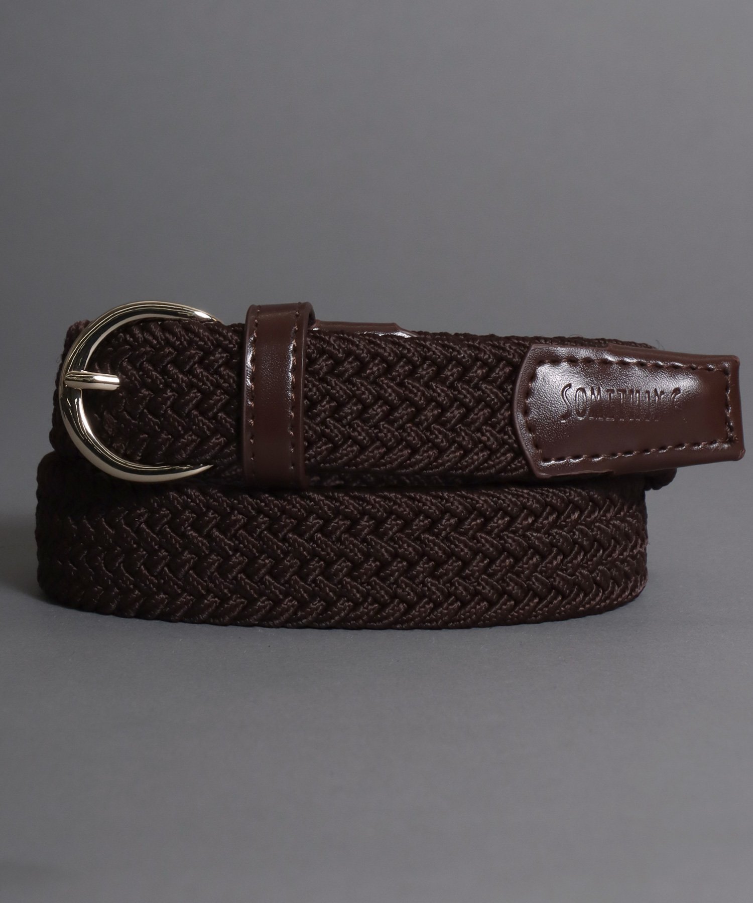【SALE／5%OFF】SOMETHING SOMETHING サムシング ベルト レディース 30mm ゴム メッシュ ベルト カジュアル シトリー ファッション雑貨 ベルト ベージュ ブラック【送料無料】