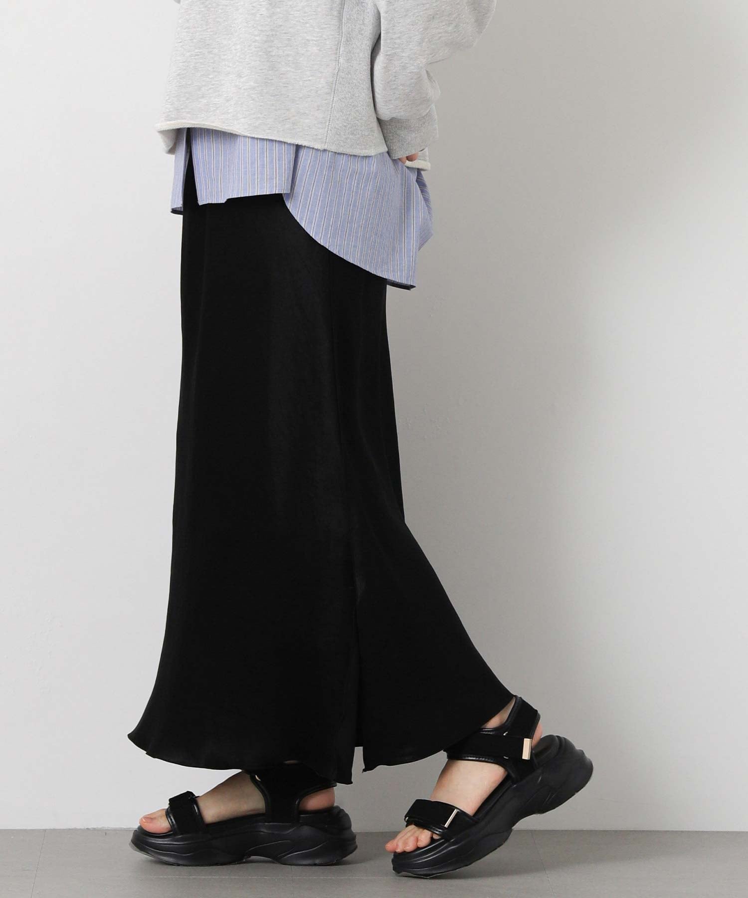 【SALE／50%OFF】Gready Brilliant Gready Brilliant/(W)6_LUACEバイアス グレディブリリアン スカート ロング・マキシスカート ブラック ベージュ ブラウン【送料無料】