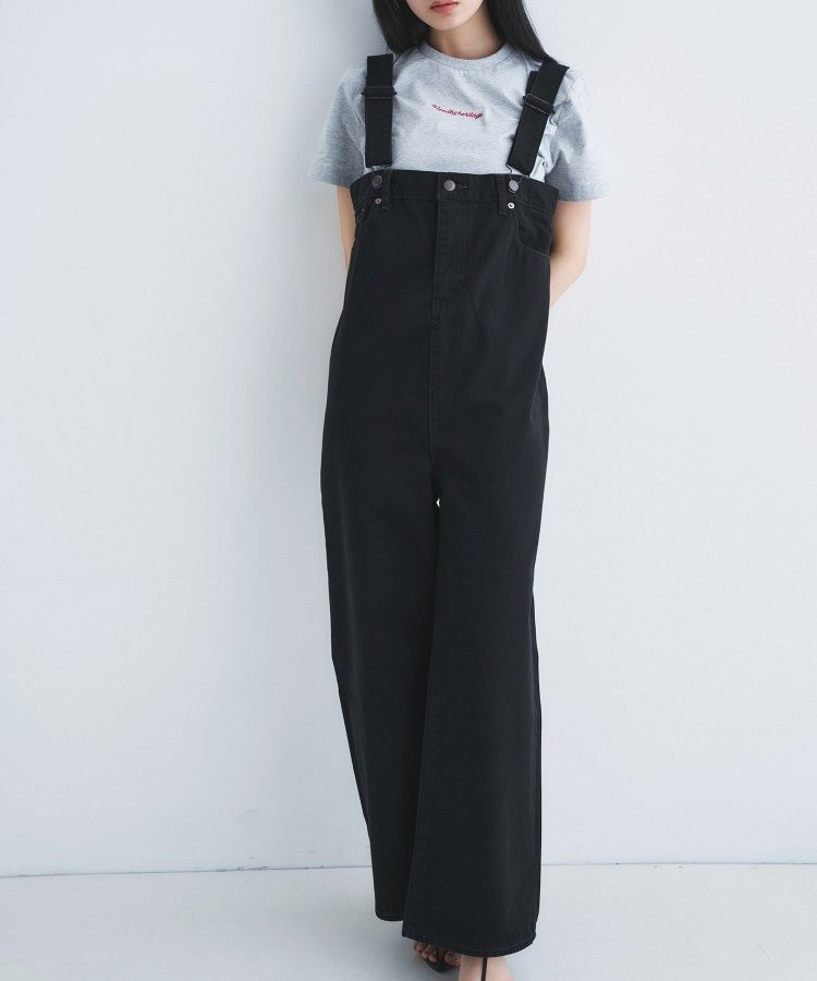 【SALE／50%OFF】CODE A Le minor｜SALOPETTE コードエー オールインワン・オーバーオール オーバーオール・サロペット ブラック【送料無料】