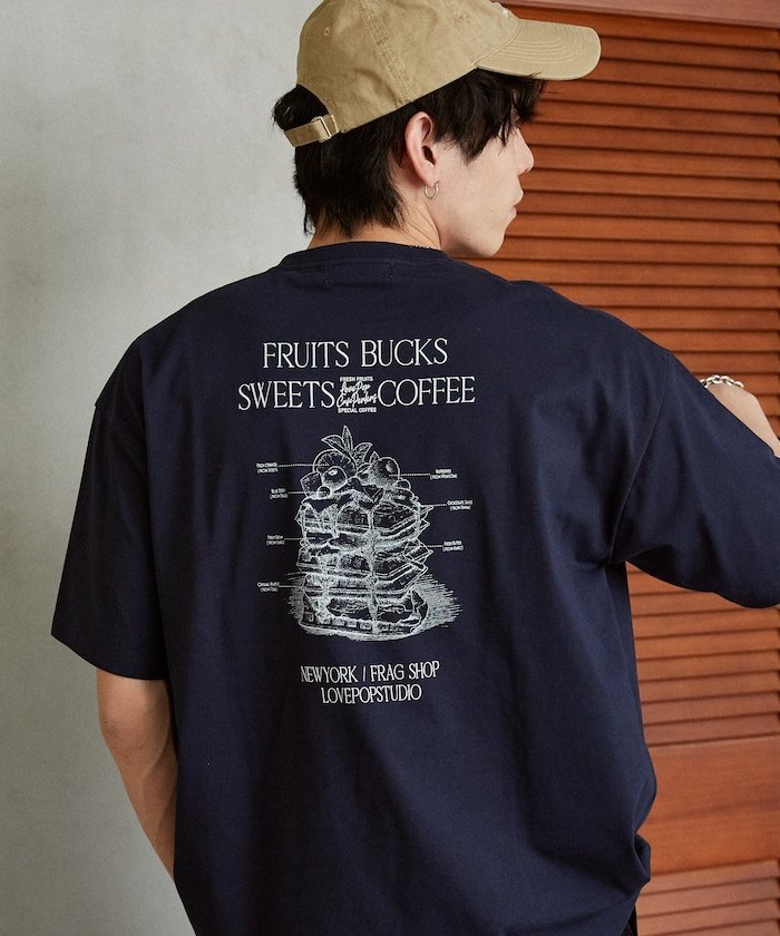 PUBLUX ＜機能性素材＞LOVE POP STUDIO SWEET SHOP LOGO Tシャツ 限定展開 フリークスストア トップス カットソー・Tシャツ ブラック ホワイト ネイビー