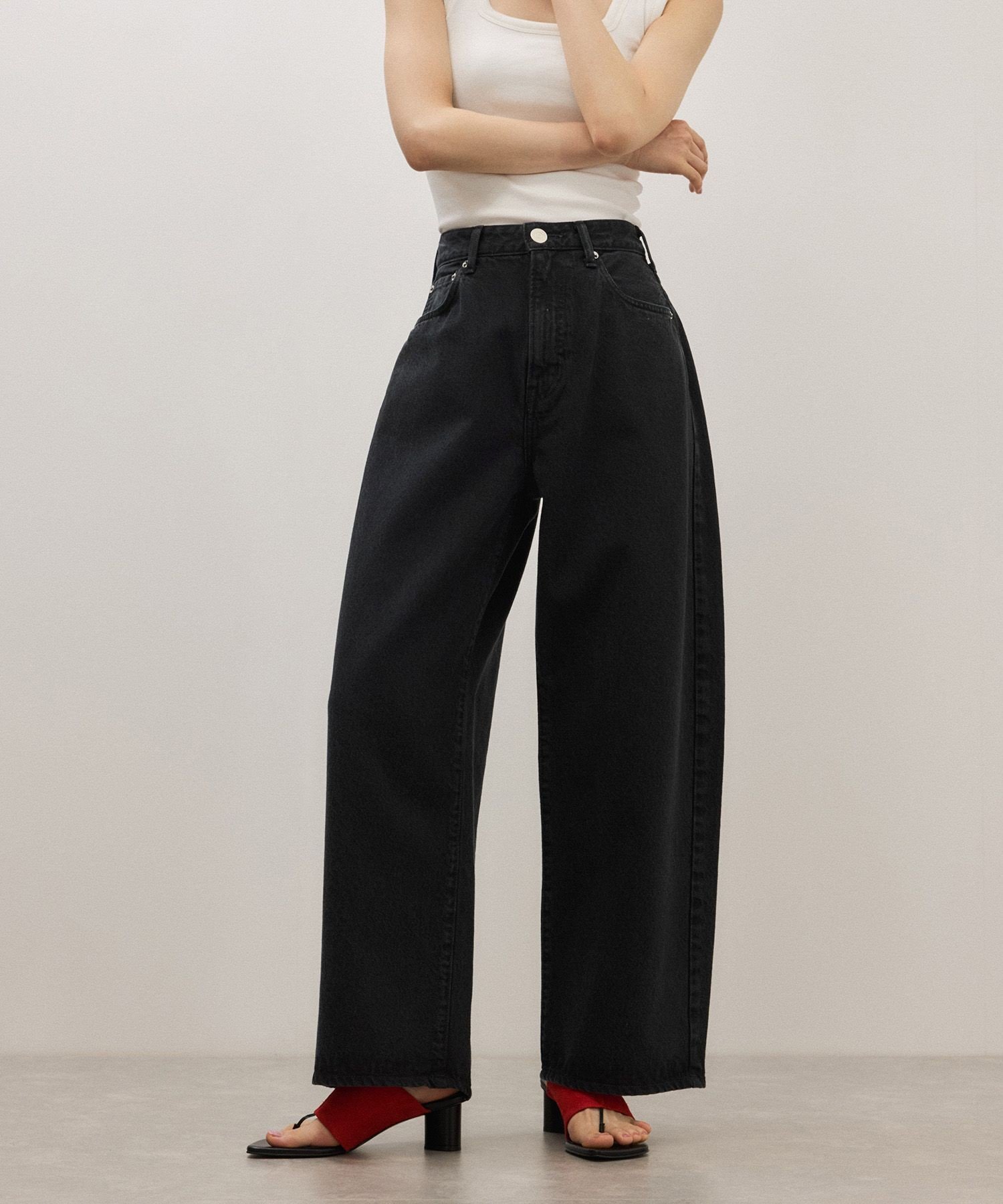 【NEEDBY for ADAM ET ROPE'】別注 ANGIE アダムエロペ パンツ ジーンズ・デニムパンツ ブルー ブラック