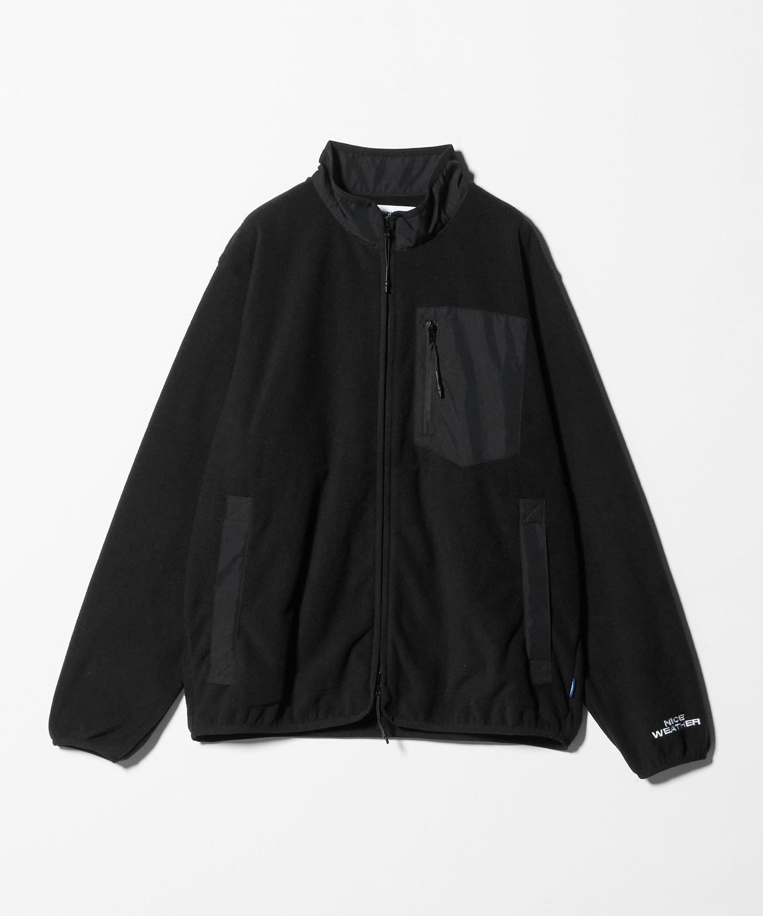 NICE WEATHER ＜NICE WEATHER＞フリース ブルゾン ユナイテッドアローズ アウトレット ジャケット・アウター その他のジャケット・アウター ブラック