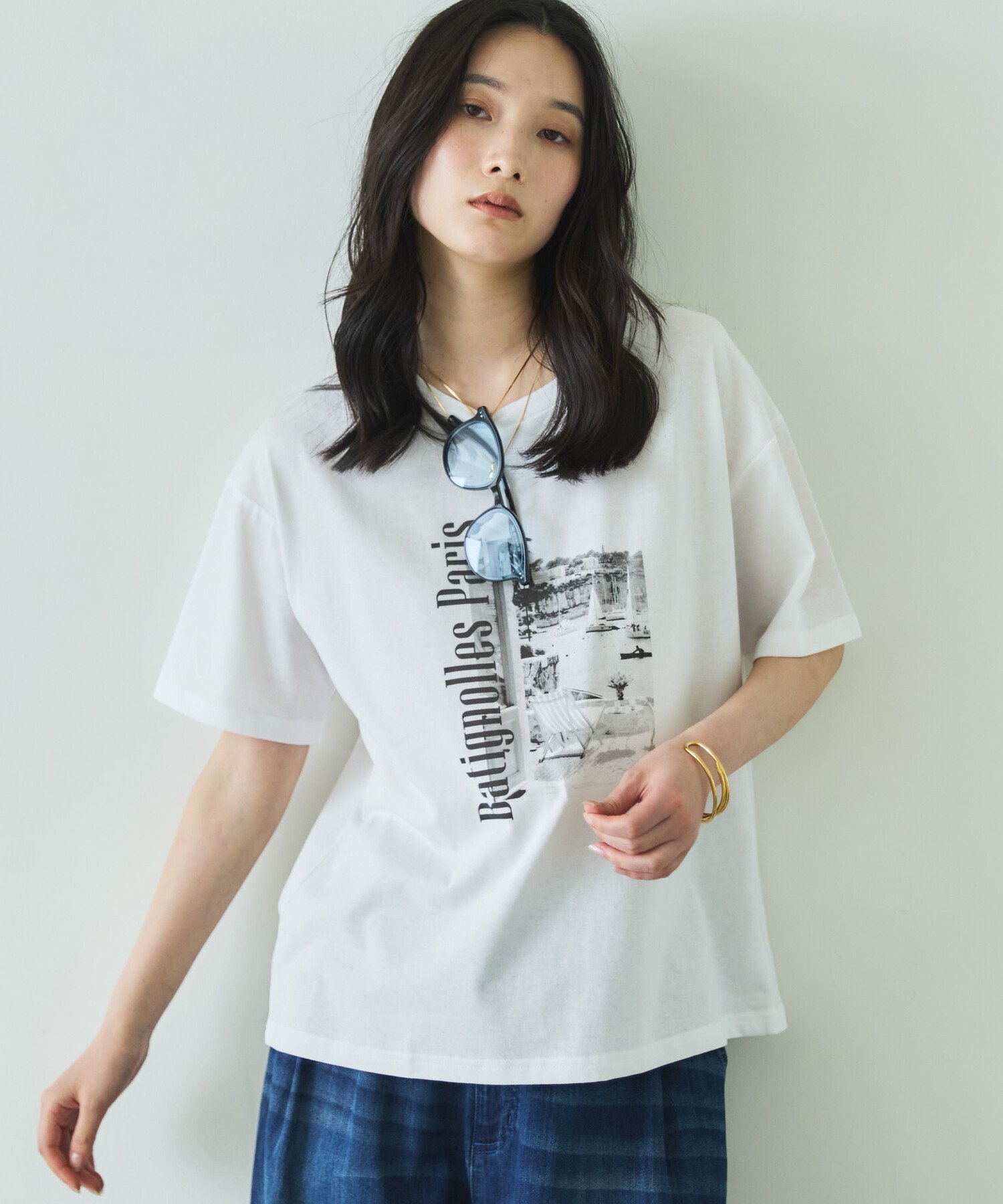 DOUX ARCHIVES PARIS転写ロゴTee ドゥアルシーヴ トップス カットソー・Tシャツ ホワイト グリーン【送料無料】