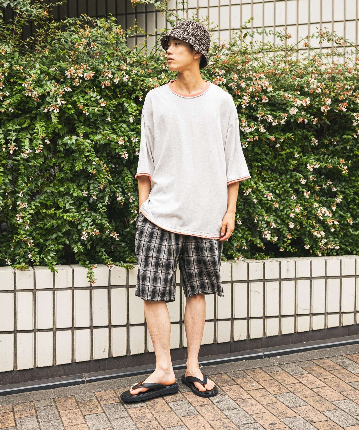 niko and ... サッカーチェックショートパンツ ニコアンド パンツ その他のパンツ ブラウン ブラック