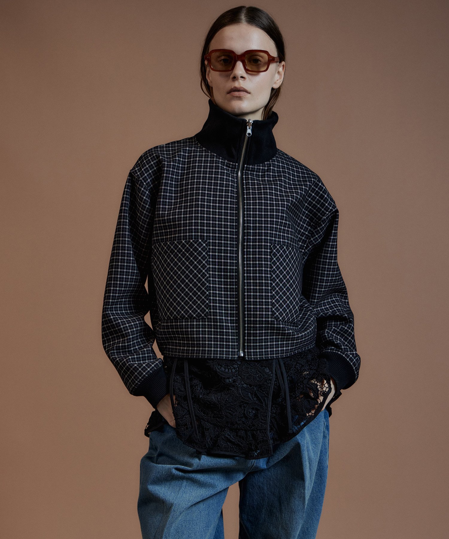 MAISON SPECIAL Reversible High-Neck Blouson メゾンスペシャル ジャケット・アウター その他のジャケット・アウター ブラック ブラウン