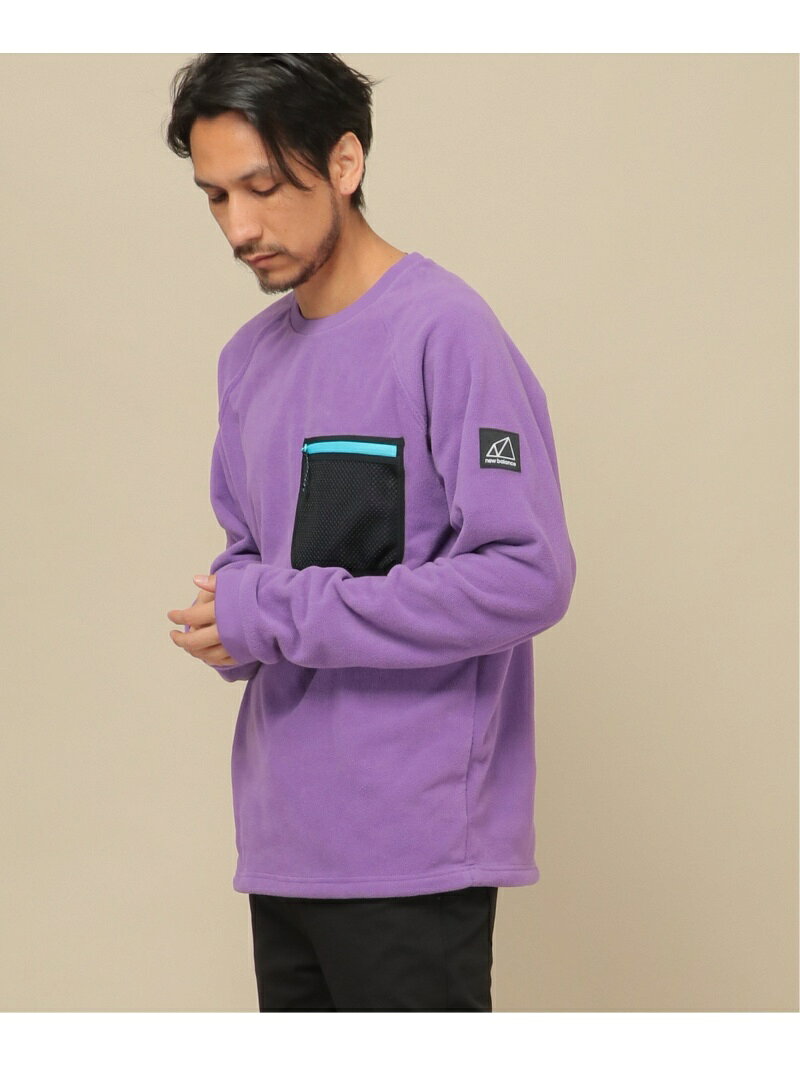 【SALE／50%OFF】ikka New balance All Terrain ポケットクルーネック イッカ トップス カットソー・Tシャツ ブラック パープル