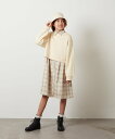 【SALE／29 OFF】a.v.v 140-150 【2点セット】チェックシャツワンピ ショートプルオーバー アー ヴェ ヴェ ワンピース ドレス ワンピース ベージュ ブラック【送料無料】