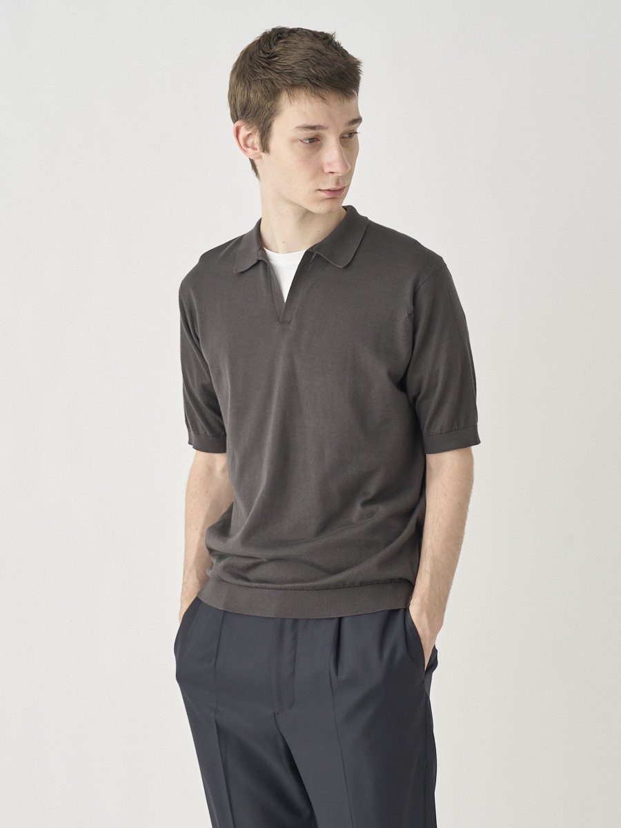 JOHN SMEDLEY Skipper collar Shirt ｜ SYRES ｜ 30G MODERN FIT ジョンスメドレー トップス ニット パープル【送料無料】