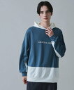 【SALE/50%OFF】WEGO MEN'S ドルマンポンチプルパーカー ウィゴー トップス パーカー・フーディー ブルー ホワイト