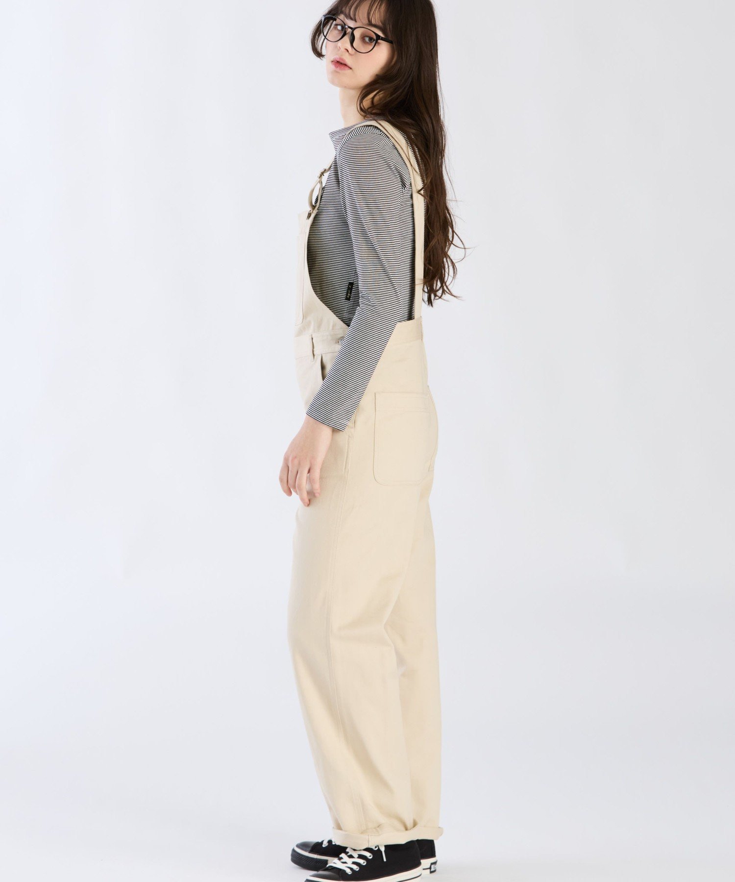 【SALE／40%OFF】To b. by agnes b. 【Outlet】コットンツイル オーバーオール アニエスベー オールインワン・オーバーオール オーバーオール・サロペット ベージュ【送料無料】