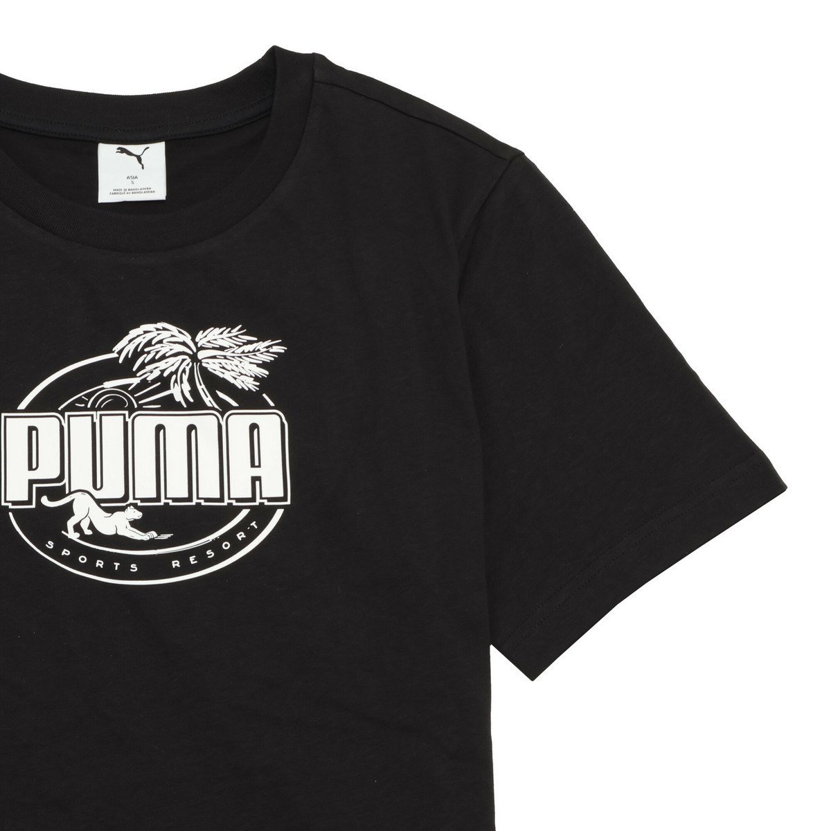 【SALE／39%OFF】PUMA メンズ パーム リゾート グラフィック 半袖 Tシャツ プーマ トップス カットソー・Tシャツ ブラック