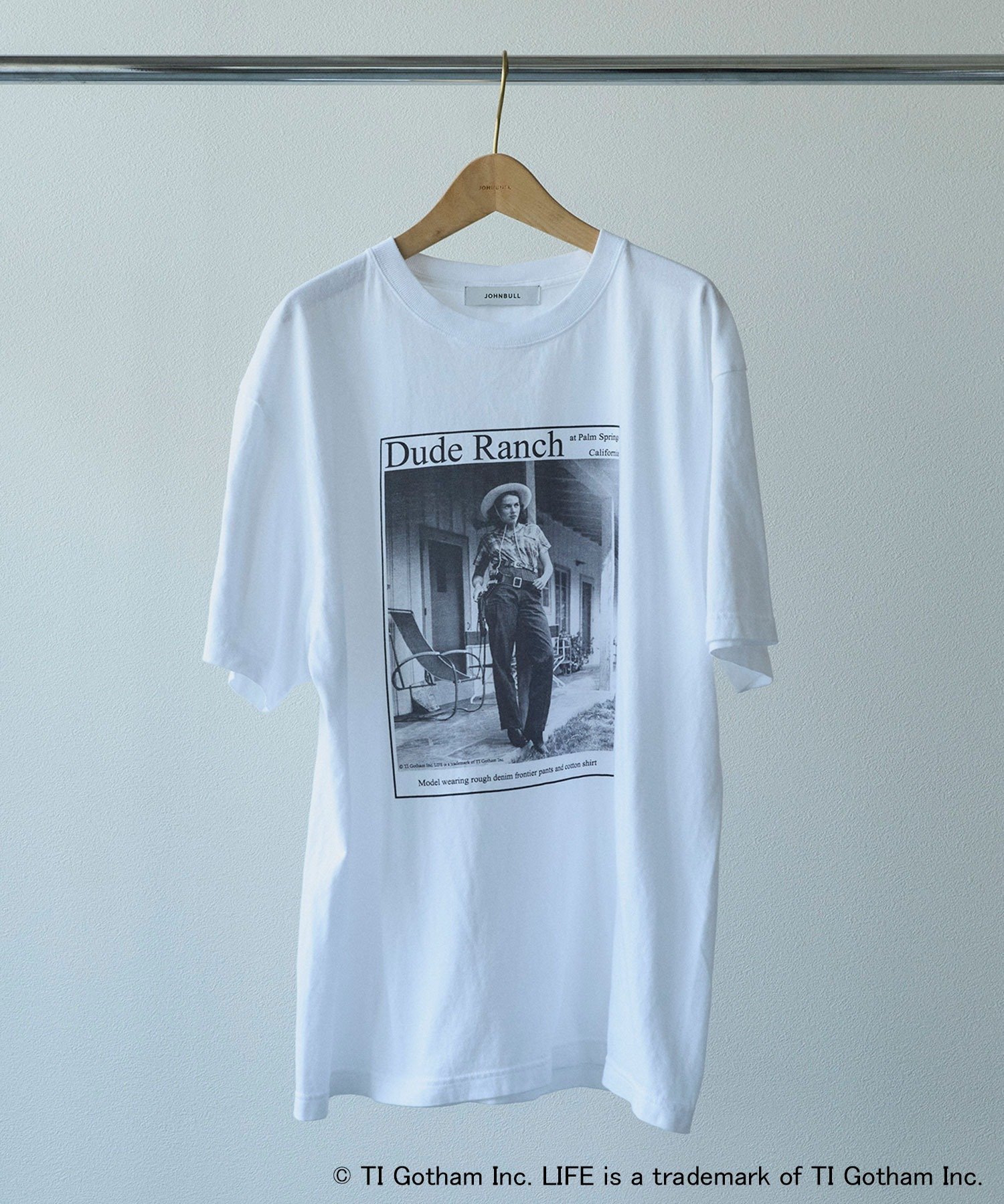 Johnbull Private labo LIFE PICTURE COLLECTION Tシャツ(Dude Ranch) ジョンブルプライベートラボ トップス カットソー・Tシャツ ホワイト