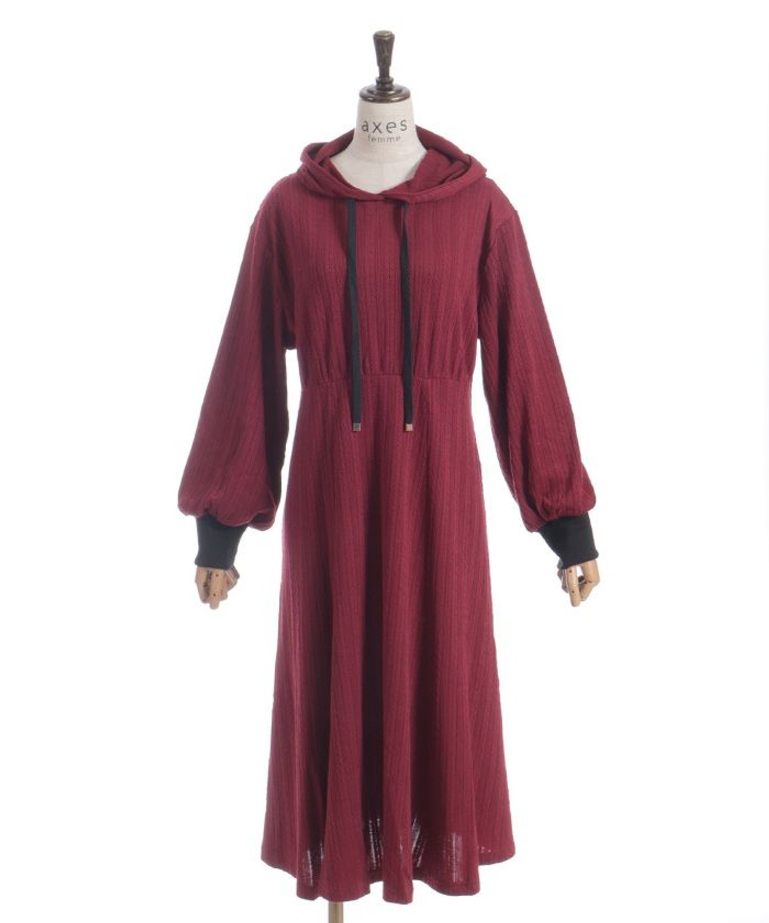 axes femme ケーブルパーカーワンピース アクシーズファム ワンピース・ドレス ワンピース グレー【送..