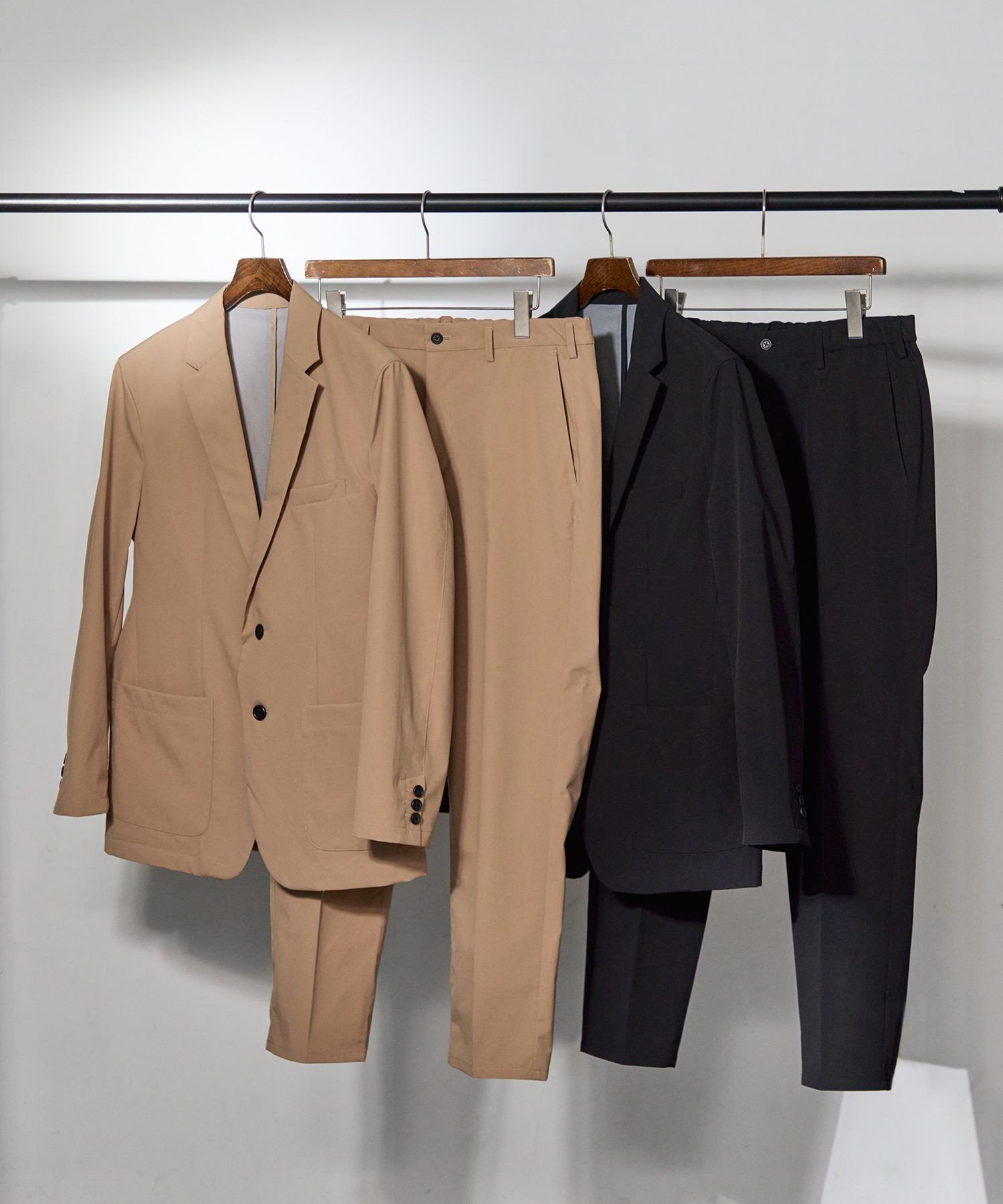 JUN STANDARD PICKS スリーレイヤードファブリックジャケット/セットアップ対応 ジュン スタンダード ピックス ジャケット・アウター テーラードジャケット・ブレザー ブラウン ブラック【送料無料】