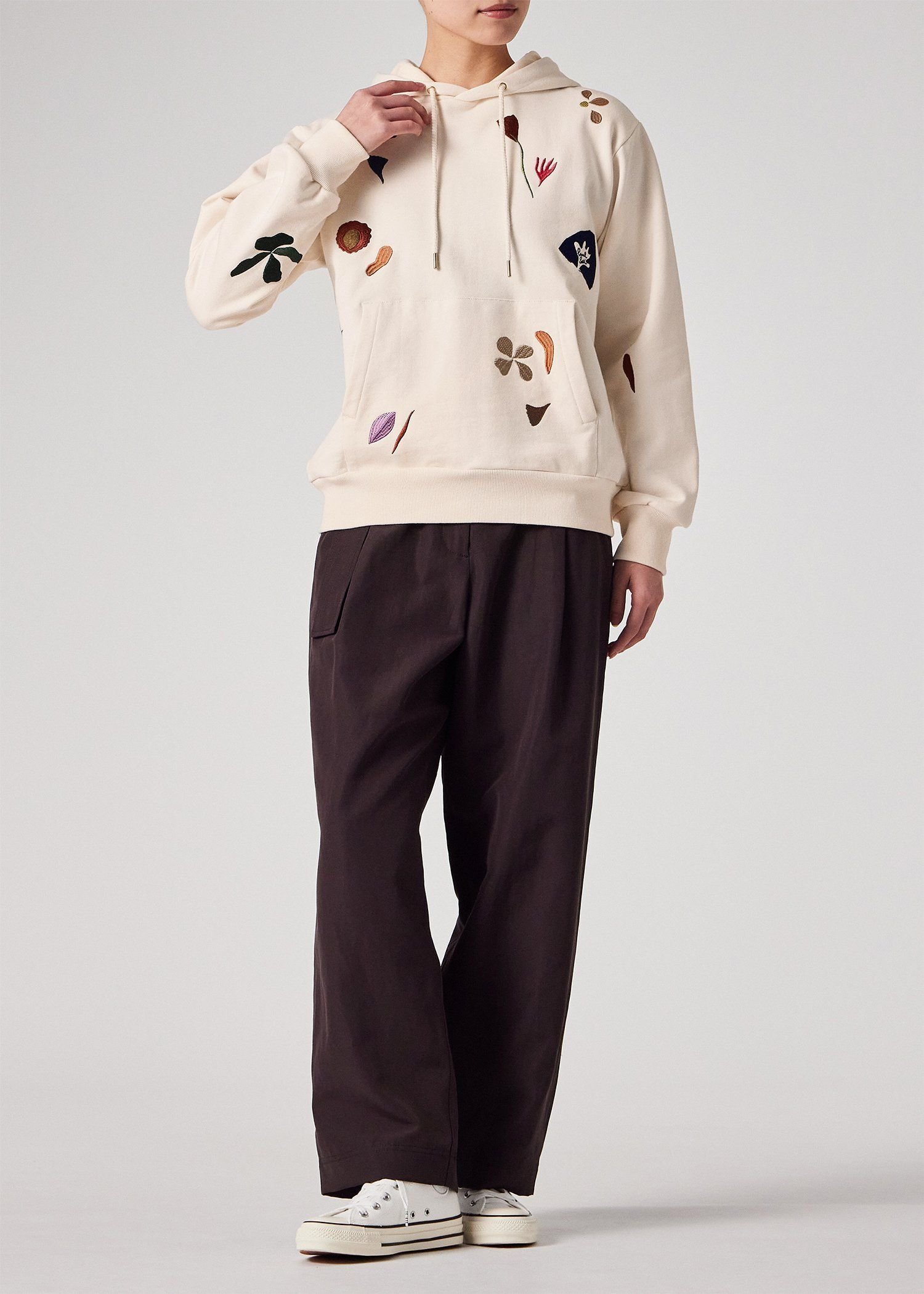 Paul Smith ウィメンズ エンブロイダリー モチーフ パーカ ポール・スミス トップス スウェット・トレーナー ベージュ【送料無料】