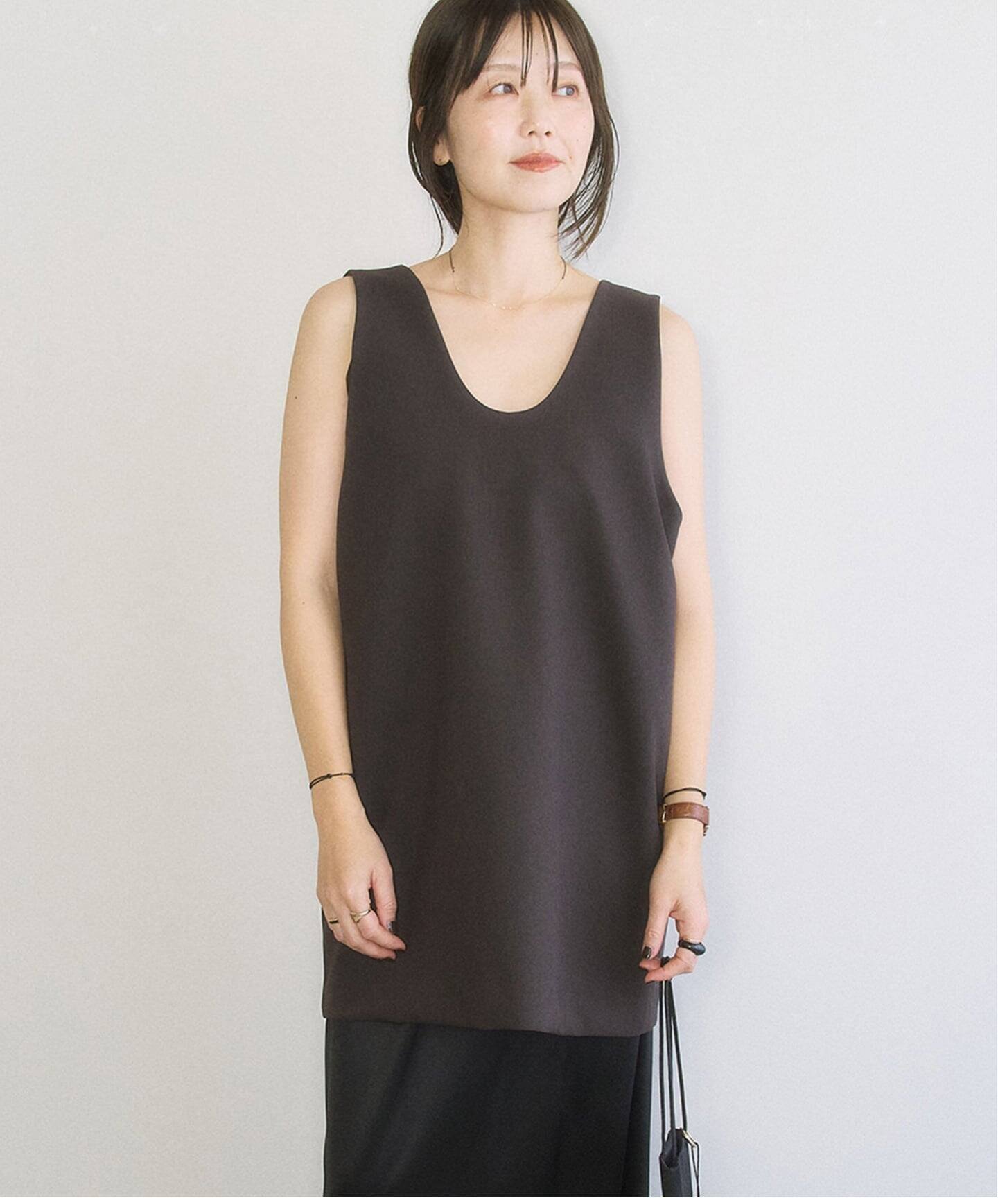 plage 《WEB限定追加》MY_sleeveless ブラウス プラージュ トップス シャツ・ブラウス ベージュ ブラウン