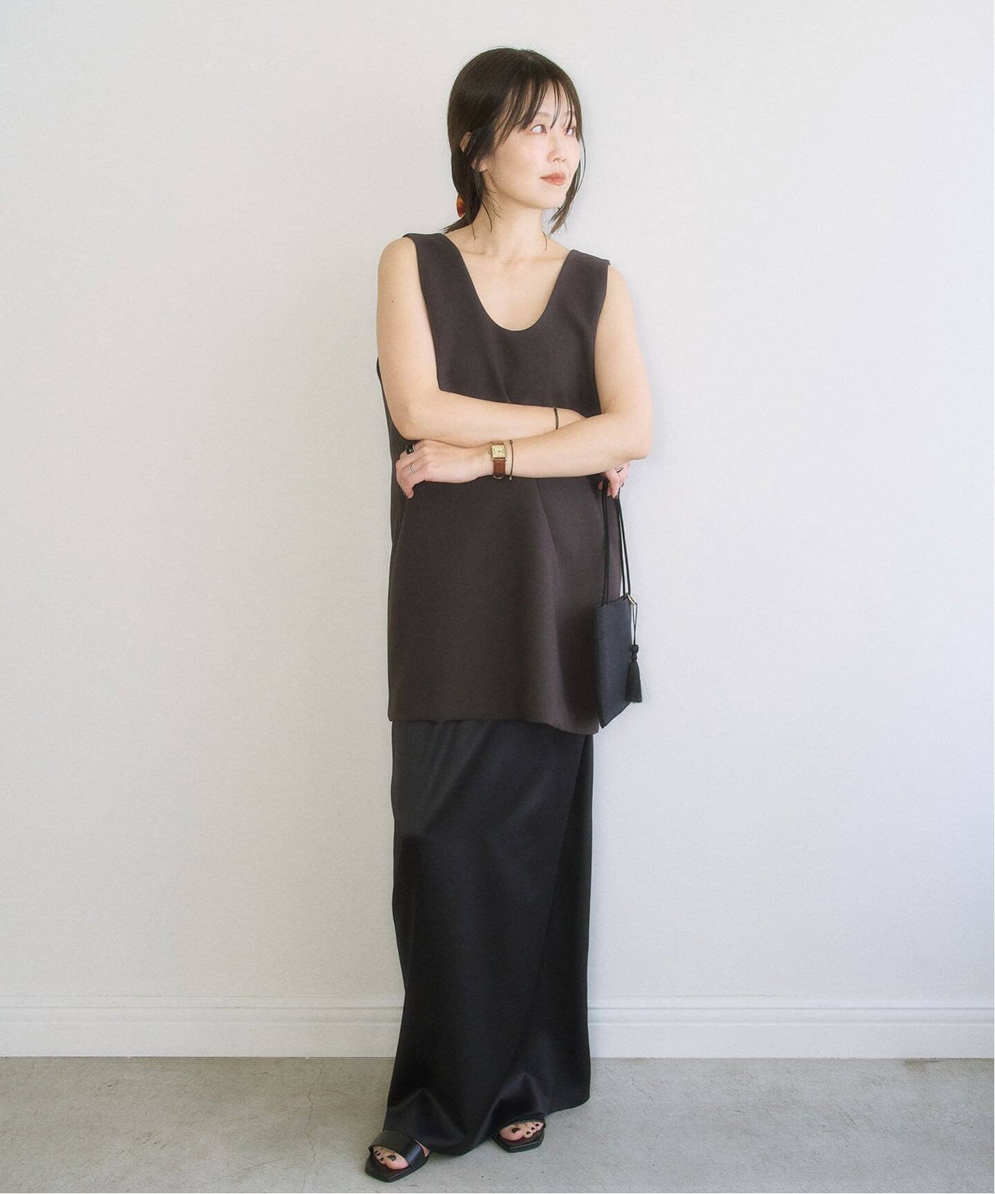 plage 《WEB限定追加》MY_sleeveless ブラウス プラージュ トップス シャツ・ブラウス ベージュ ブラウン