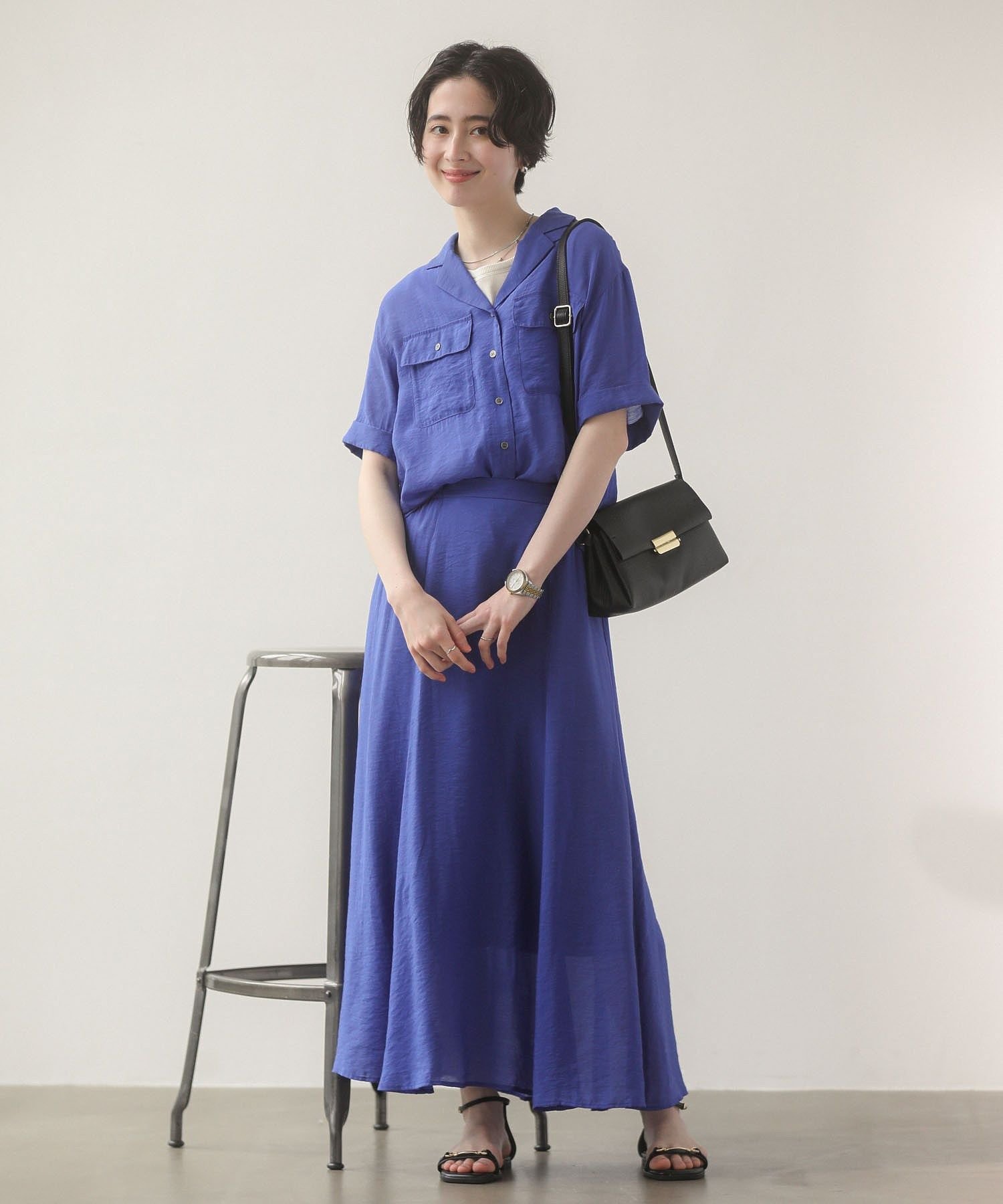 【SALE／30%OFF】Green Parks SET2点 シャツスカートセットアップ グリーンパーク...