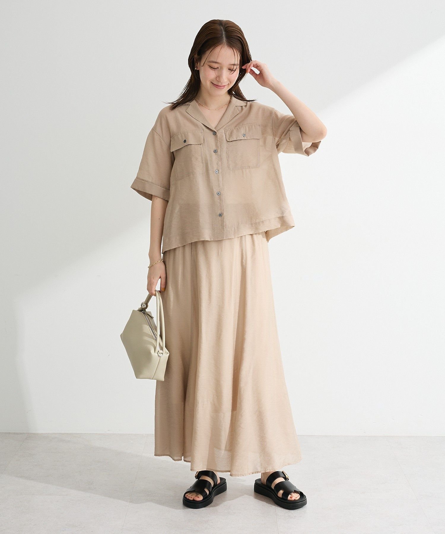 【SALE／30%OFF】Green Parks SET2点 シャツスカートセットアップ グリーンパーク...