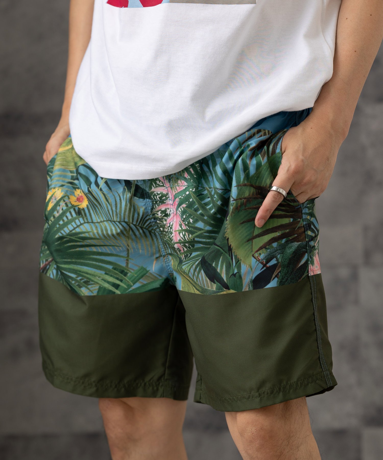 Whitby Wear 海パン サーフパンツ 南国柄 速乾 水着 水陸両用 スイムショート アビーコーナー 水着・スイムグッズ 水着