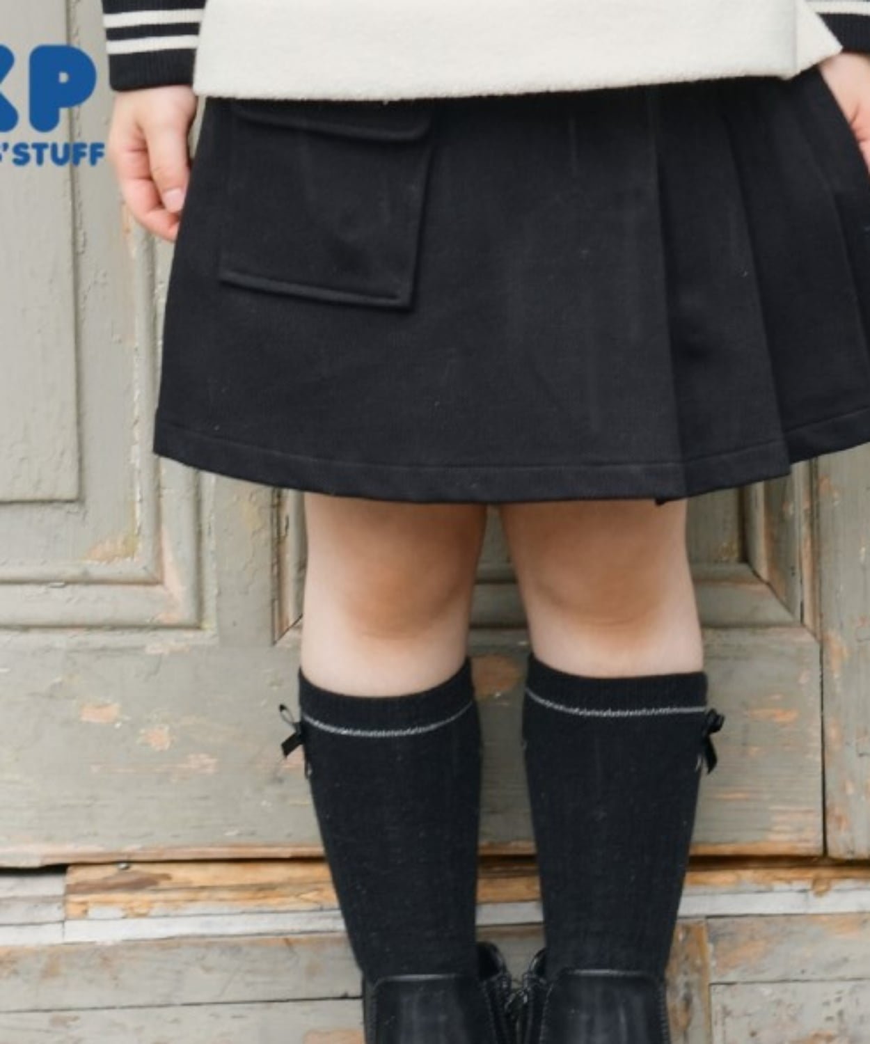 KP KP(ケーピー)ニットツイル プリーツラップパンツ(100~140) ナルミヤオンライン パンツ その他のパンツ ホワイト【送料無料】 — vista 2
