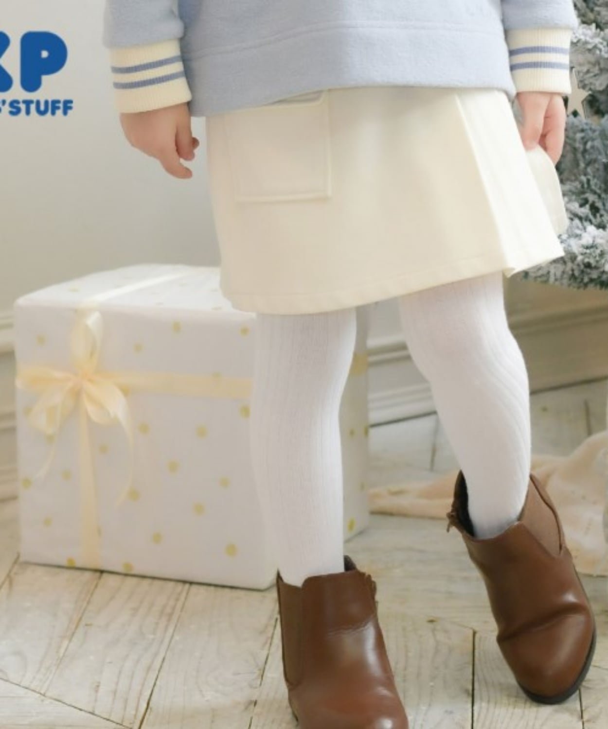 KP KP(ケーピー)ニットツイル プリーツラップパンツ(100~140) ナルミヤオンライン パンツ その他のパンツ ホワイト【送料無料】