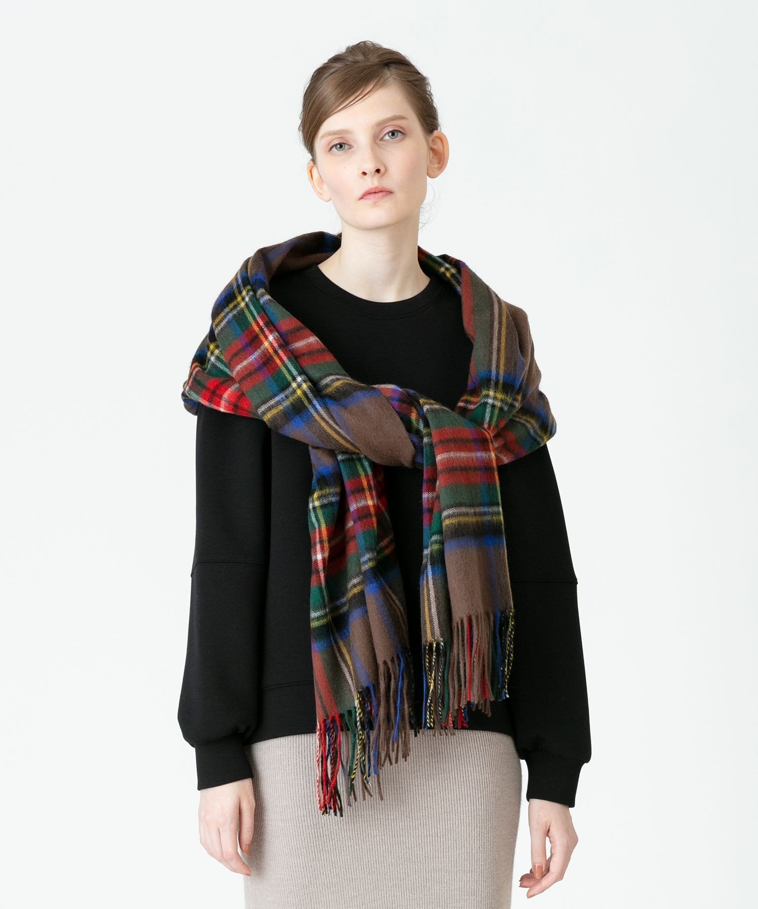 allureville 【TWEEDMILL(ツイードミル)】 LAMBWOOL STOLE アルアバイル ファッショングッズ ストール ブラウン【送料無料】