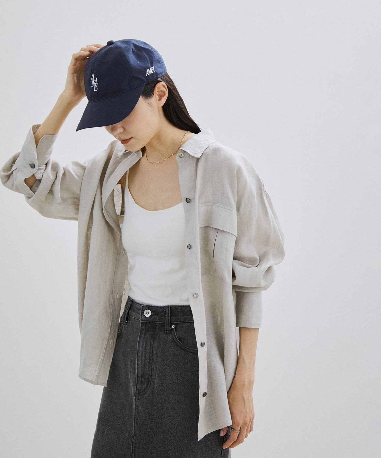 【SALE／30%OFF】SALON adam et rope' 【洗える】ノルマンディリネンオーバーシャツ/麻 サロン アダム エ ロペ トップス シャツ・ブラウス グレー ホワイト ブラウン ピンク【送料無料】