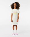 【SALE/50%OFF】LACOSTE オーガニックコットン GIRLSパイル地ワンピース ラコステ ワンピース・ドレス シャツワンピース ホワイト【送料無料...