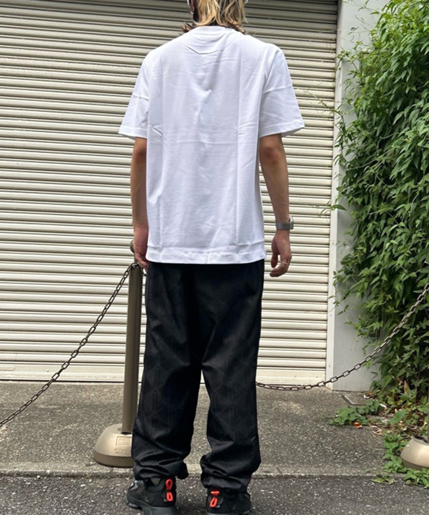 【SALE／40%OFF】LACOSTE モノグラム柄ジャカード ナイロントラックパンツ / ナイロンパンツ ラコステ パンツ その他のパンツ ブラック【送料無料】